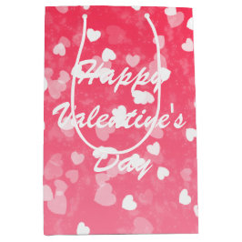 バレンタインのハートと愛 ミディアムペーパーバッグ