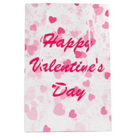 バレンタインのハートと愛 ミディアムペーパーバッグ