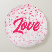 バレンタインのハートと愛 ラウンドクッション (裏面)