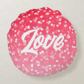 バレンタインのハートと愛 ラウンドクッション (裏面)