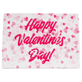 バレンタインのハートと愛 ラージペーパーバッグ