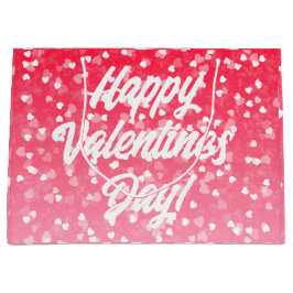 バレンタインのハートと愛 ラージペーパーバッグ