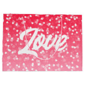 バレンタインのハートと愛 ラージペーパーバッグ (裏面)