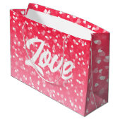バレンタインのハートと愛 ラージペーパーバッグ (裏面アングル)