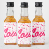 バレンタインのハートと愛 リキュールボトルラベル (ボトル)