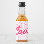 バレンタインのハートと愛 リキュールボトルラベル (正面)