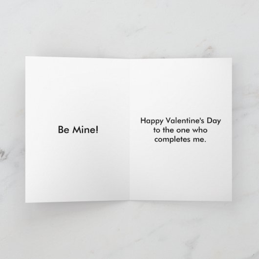 バレンタインのハートと花のカード シーズンカード (内部)