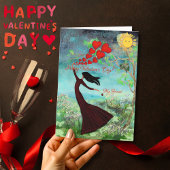 バレンタインのハートのカードを送る シーズンカード