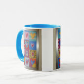 バレンタインのハートのコーヒーの茶マグ マグカップ (正面左)