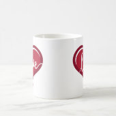 バレンタインのハートの中の愛 コーヒーマグカップ (中央)