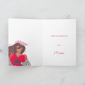 バレンタインのハートの挨拶を盗んだ カード (内部)