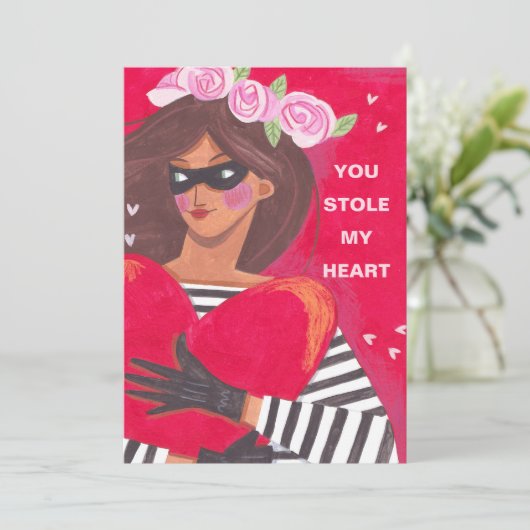 バレンタインのハートの挨拶を盗んだ カード (スタンド正面)