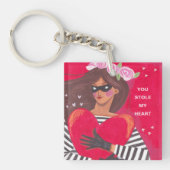 バレンタインのハートを盗んだ キーホルダー (正面)