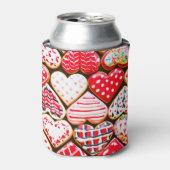 バレンタインのハートクッキー：自家製の愛。 缶クーラー (缶正面)