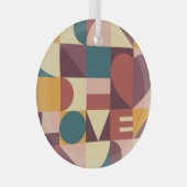 バレンタインのハートデザイン、抽象芸術背景。 ガラスオーナメント (正面右)