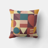 バレンタインのハートデザイン、抽象芸術背景。 クッション (裏面)