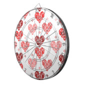 バレンタインのハートパターン ダーツボード (正面右)