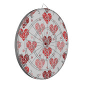 バレンタインのハートパターン ダーツボード (正面左)