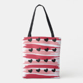 バレンタインのハートパターン トートバッグ (裏面)