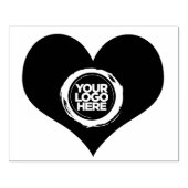 バレンタインのハート型ビジネスロゴ（大） ラバースタンプ (インプリント)