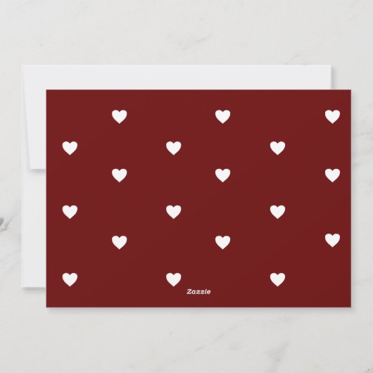 バレンタインのハート家族の写真スクリプト シーズンカード (裏面)