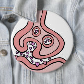 バレンタインのハート神経伝達物質ボタン 缶バッジ (インサイチュ)