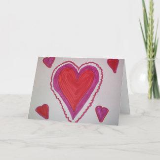 バレンタインのハート シーズンカード