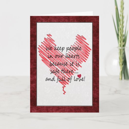 バレンタインのハート シーズンカード (正面)