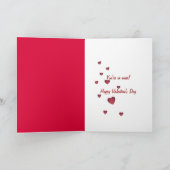 バレンタインのハート シーズンカード (内部)