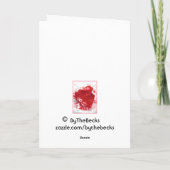 バレンタインのハート シーズンカード (裏面)