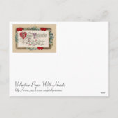 バレンタインのハート シーズンポストカード (裏面)