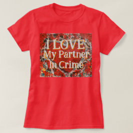 バレンタインのハートTシャツの女性のパートナー Tシャツ