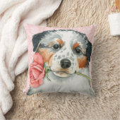 バレンタインのバラのオーストラリア人 クッション (ブランケット)