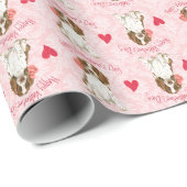 バレンタインのバラの英国スプリンガー ラッピングペーパー (ロールコーナー)