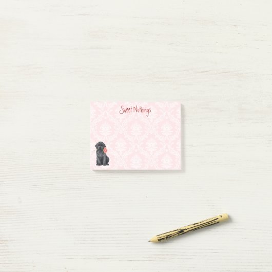 バレンタインのバラの黒の実験室 ポストイット (デスク上)