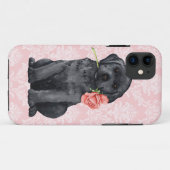 バレンタインのバラの黒の実験室 Case-Mate iPhoneケース (裏面(横))