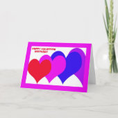 バレンタインのバースデー・カード -- 誕生日のハート シーズンカード (正面)