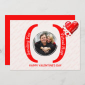 バレンタインのバーチャルHUGS写真恋しく思のYouカード (正面/裏面)