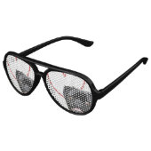 バレンタインのパグ犬 アビエーターサングラス (アングル)