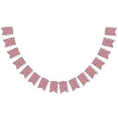 バレンタインのパーティーのかわいいハートのタイポグラフィのピンク バンティングフラッグ (全)