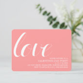 バレンタインのパーティーの招待|のモダンなペン愛 招待状 (スタンド正面)