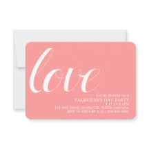 バレンタインのパーティーの招待|のモダンなペン愛