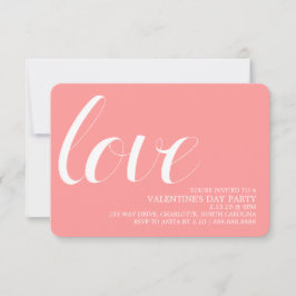 バレンタインのパーティーの招待|のモダンなペン愛 招待状