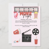 バレンタインのパーティー映画ナイト 招待状 (正面)