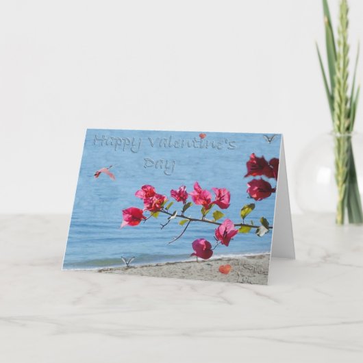 バレンタインのビーチカード シーズンカード (正面)