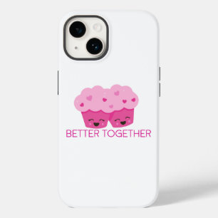 バレンタインのピンクカップケーキ2つでより良い関係に Case-Mate iPhone 14ケース