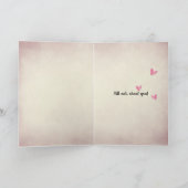 バレンタインのピーナッツと赤いハート カード (内部)