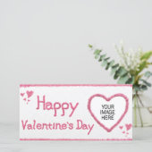 バレンタインのフォトカードのカスタマイズ可能 シーズンカード (スタンド正面)