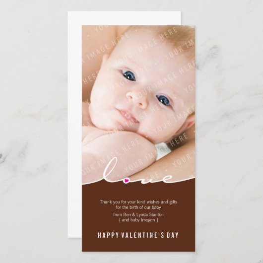 バレンタインのフォトカード:: 愛境界7P シーズンカード (正面/裏面)