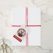 バレンタインのフレンチブルドッグ ギフトタグ (より糸付き)